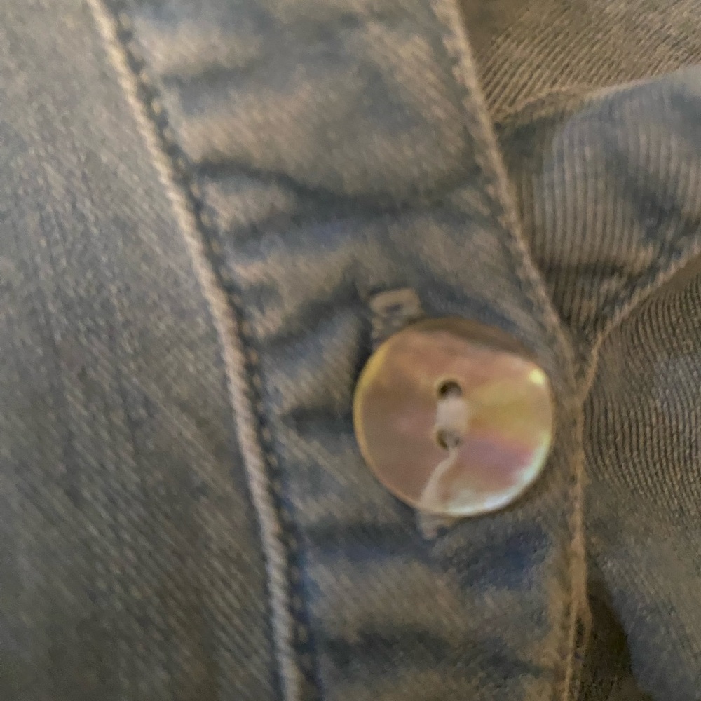 Soft Surrounding Denim Button-Up Shirt - image 4